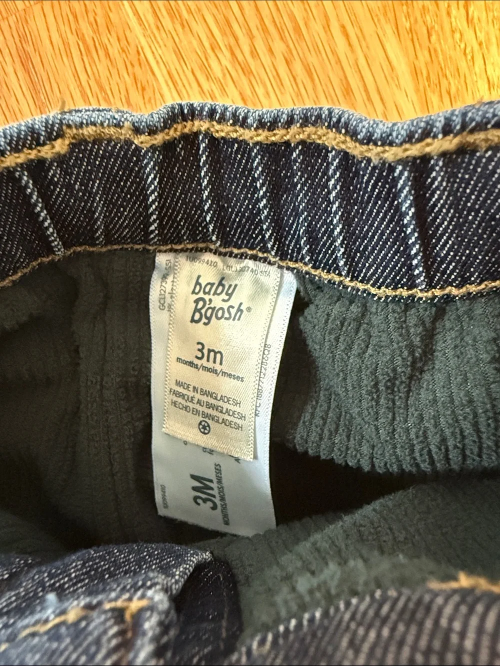 Baby Dark Blue Lined Denim Jeans
